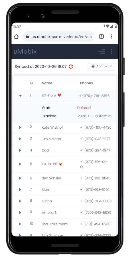 Visualize a Lista de Contatos  